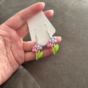 Handmade cute earrings mini kawaii food candy animal - FLOWERS 🌺​​